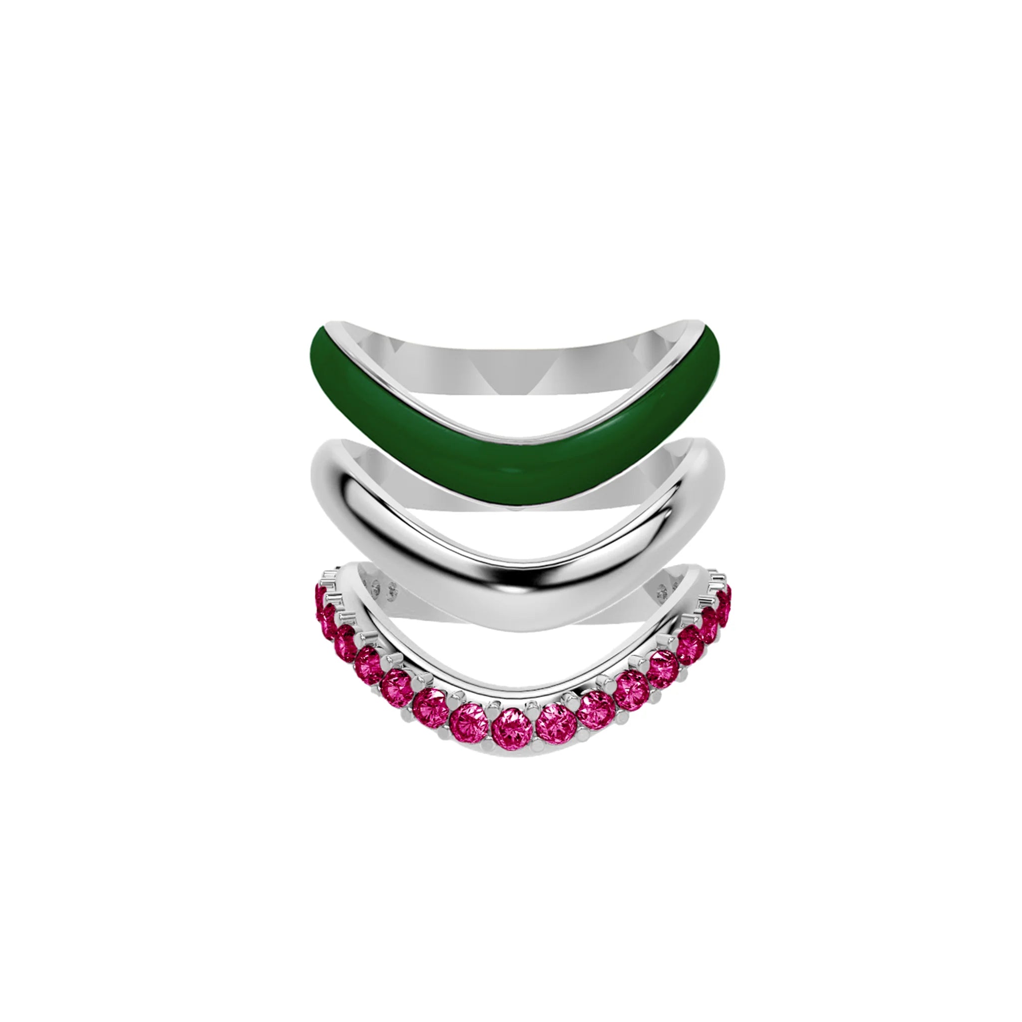 The Sugar Echo-Silver (Set of 3)