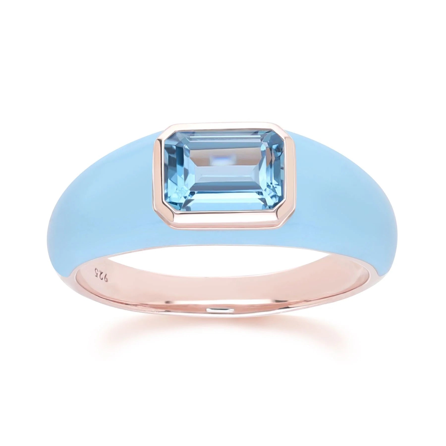 Azure Arc Baguette Dome Ring (Sky Edition)