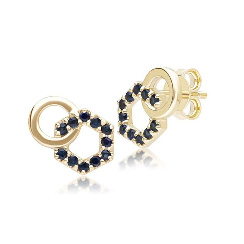 Apex Interlock Stud Earrings (Ruby Edition)