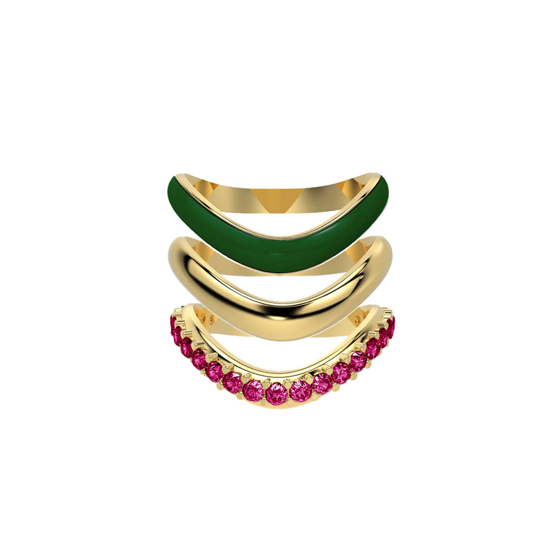 The Sugar Echo-Gold  (Set of 3)