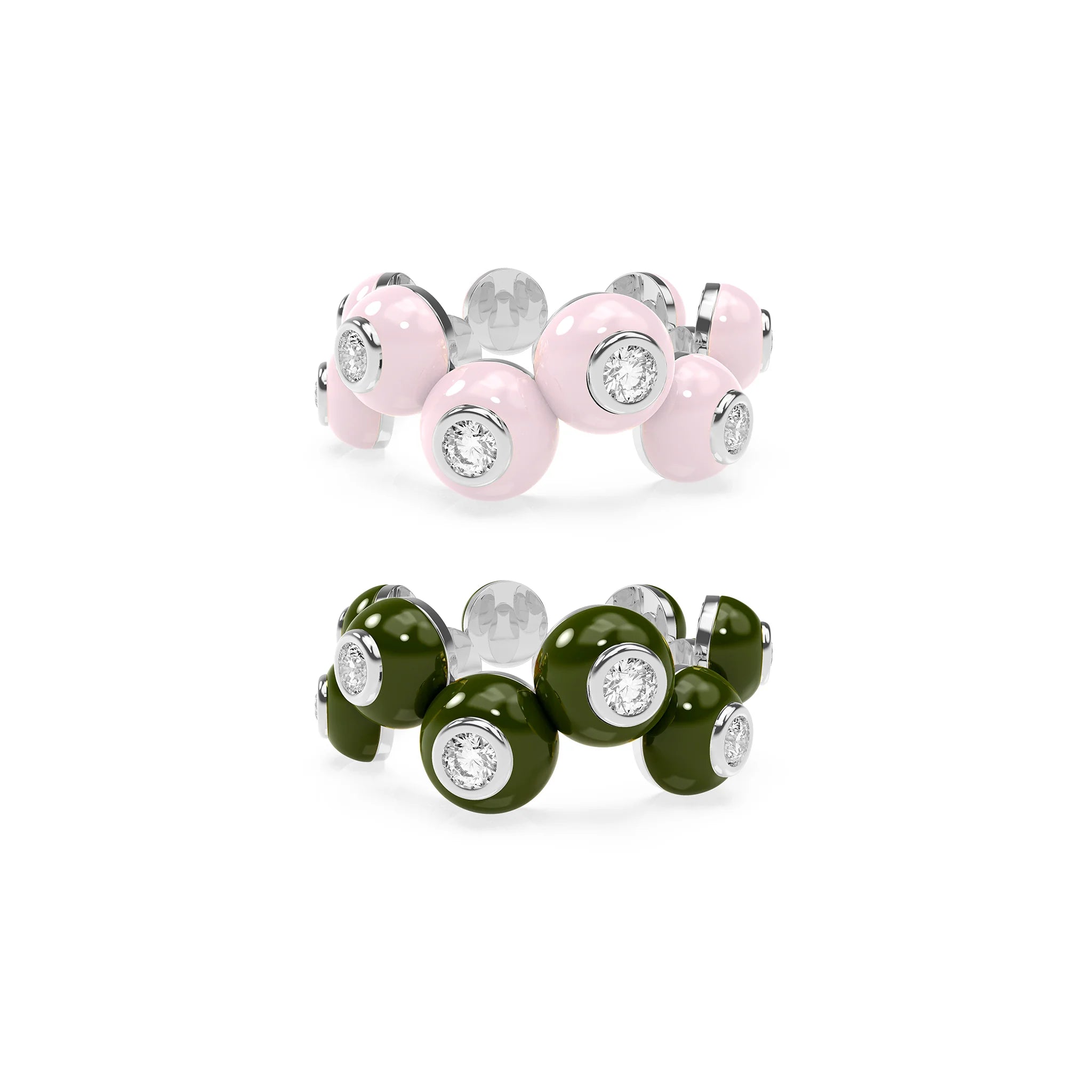 The Dopamine Overdose-Silver Ring set of 2