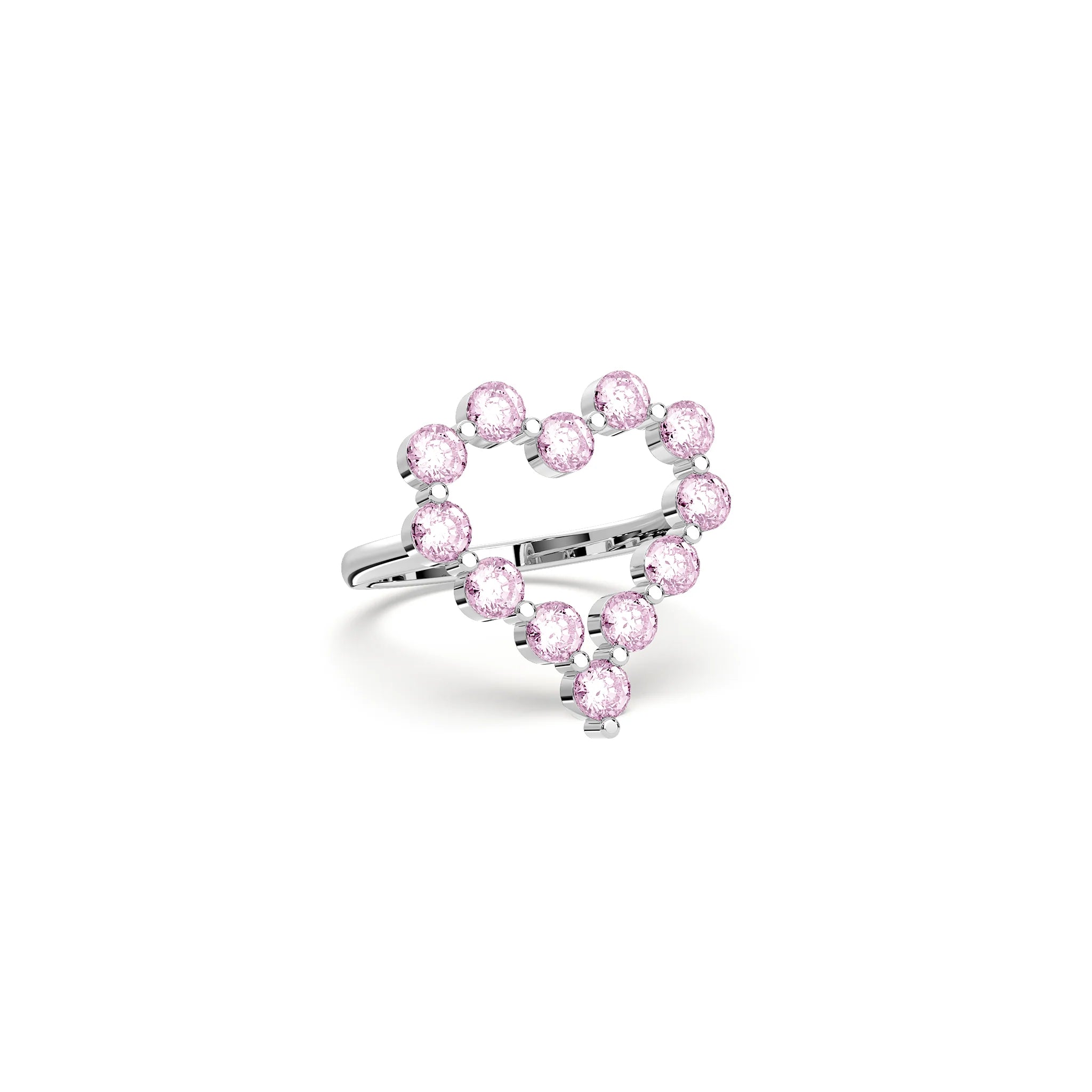 Heart Halo Ring - Silver
