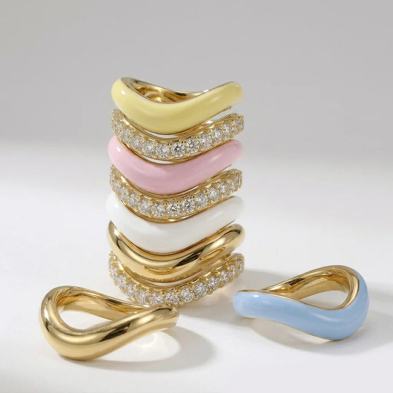 Liquid Tide Bold Dual Band Ring