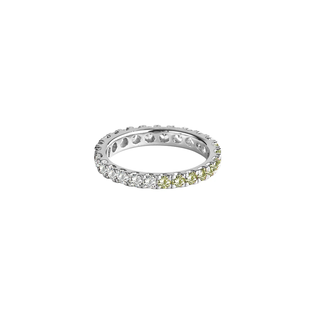 white candy pave eternity  (silver)