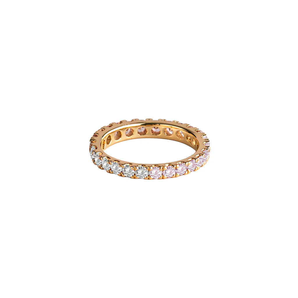 white candy pave eternity (gold)