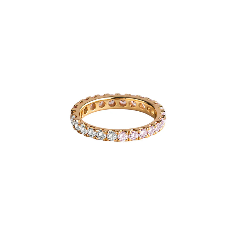 white candy pave eternity (gold)