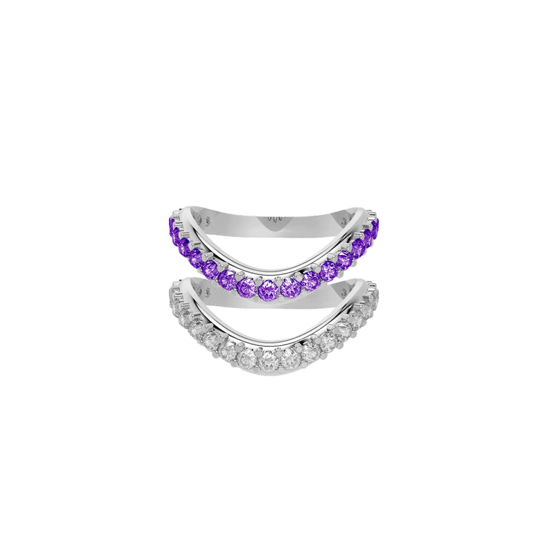 Liquid Tide Dual Band Pavé Ring