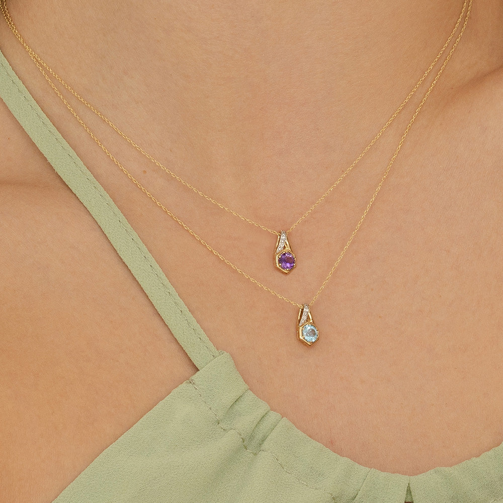 Apex Hexagon Pendant (Amethyst Edition)