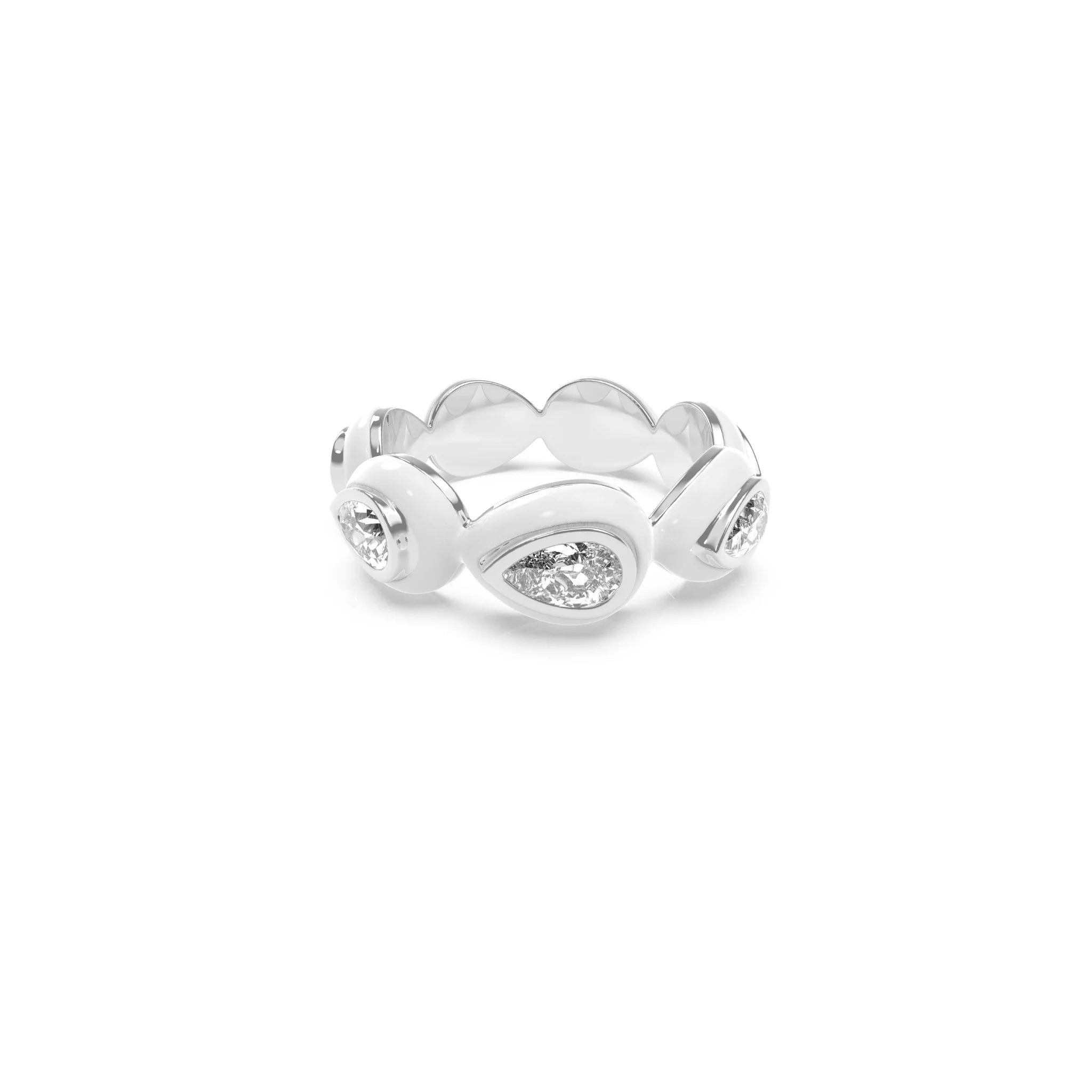 Liquid Tide Teardrop Ring (SILVER)