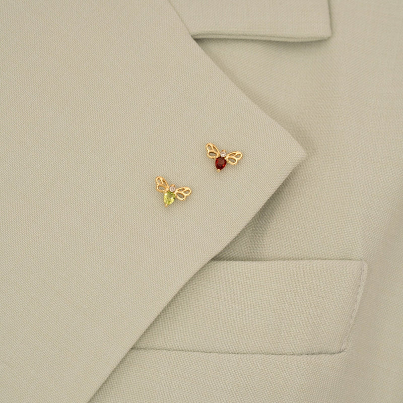 Lumina Butterfly Stud Earrings (Amethyst Edition)