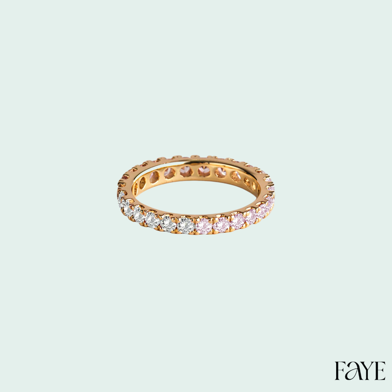 white candy pave eternity (gold)