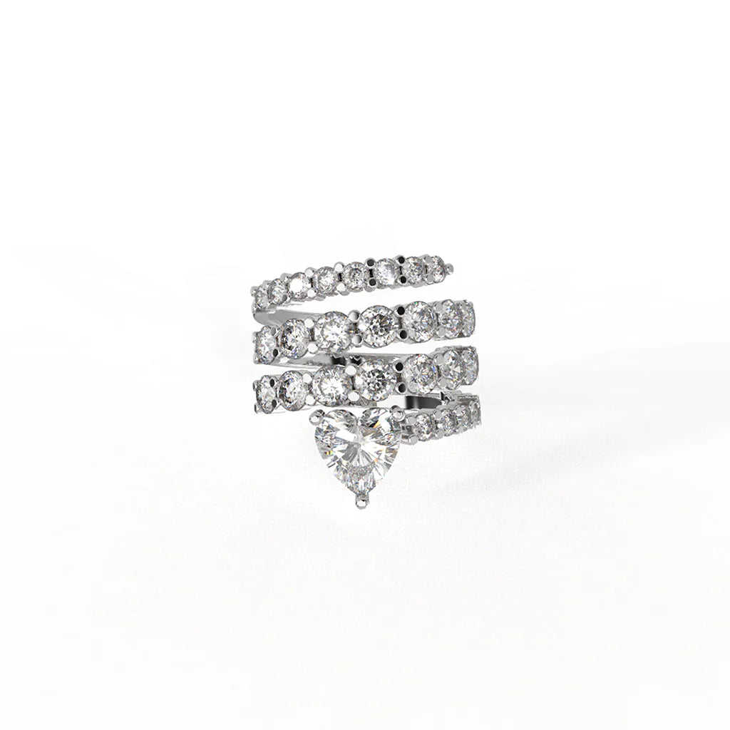 Infinite Heart Spiral Ring (SILVER)