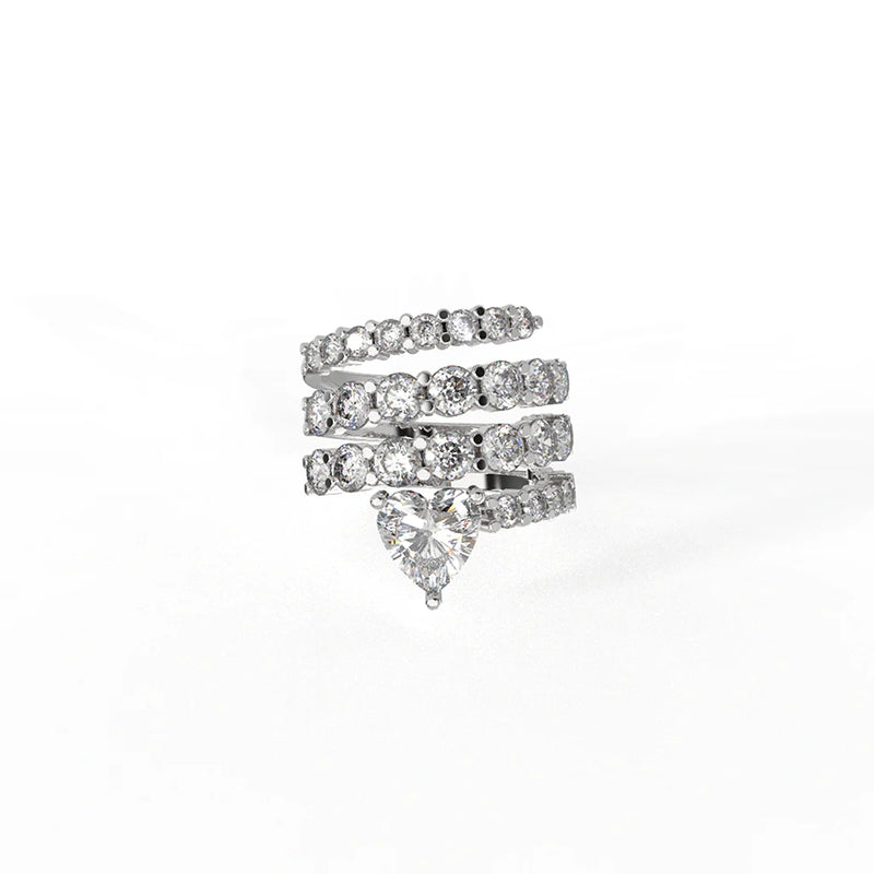 Infinite Heart Spiral Ring (SILVER)