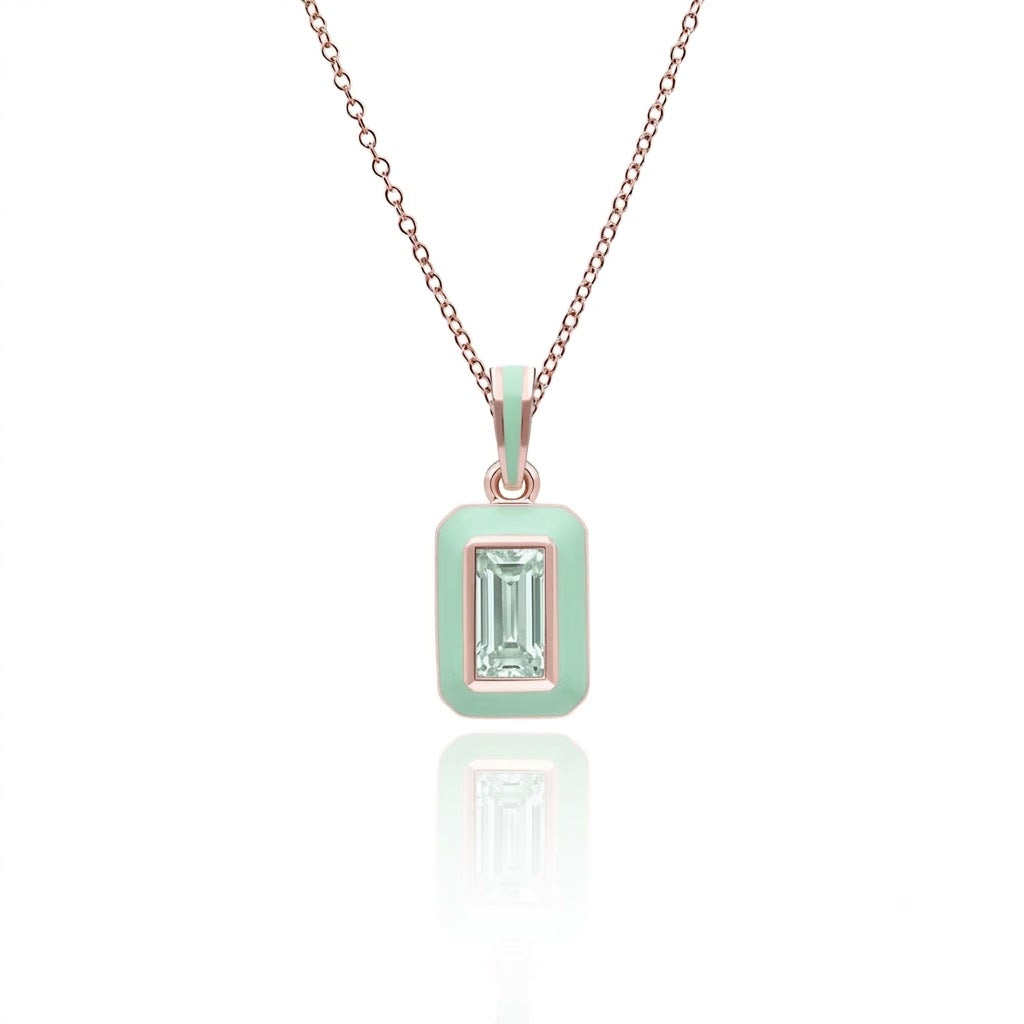 Chroma Baguette Pendant (Mint Green Edition)