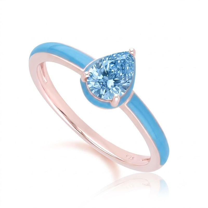 Lumina Round-Cut Enamel Ring (Mint Green Edition)