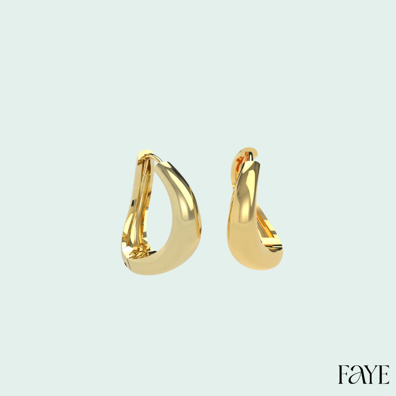 Liquid Tide Bold Hoop Earrings