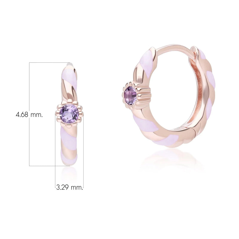 Azure Arc Baguette Huggie Earrings (Lavender Edition)