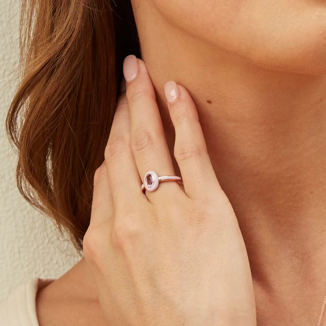 Aura Oval Ring (Fuchsia Edition)