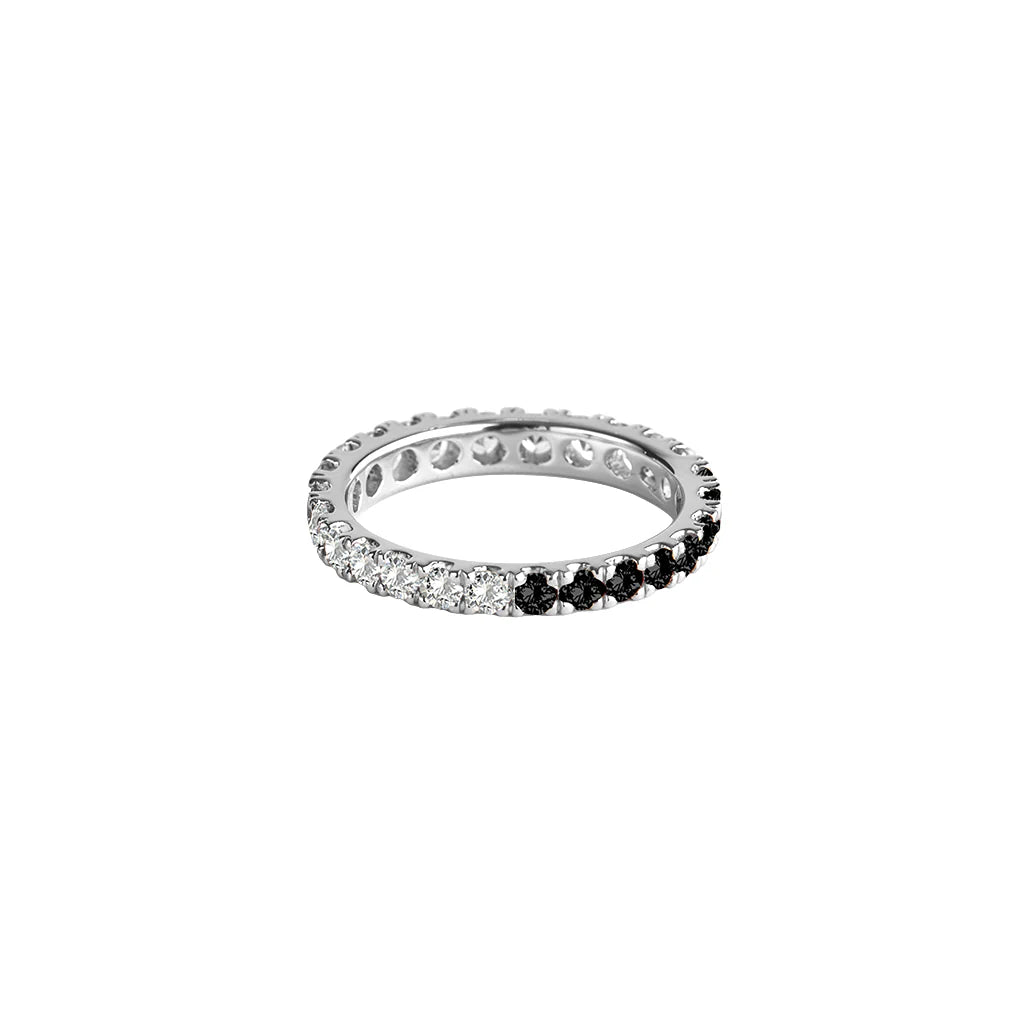white candy pave eternity  (silver)