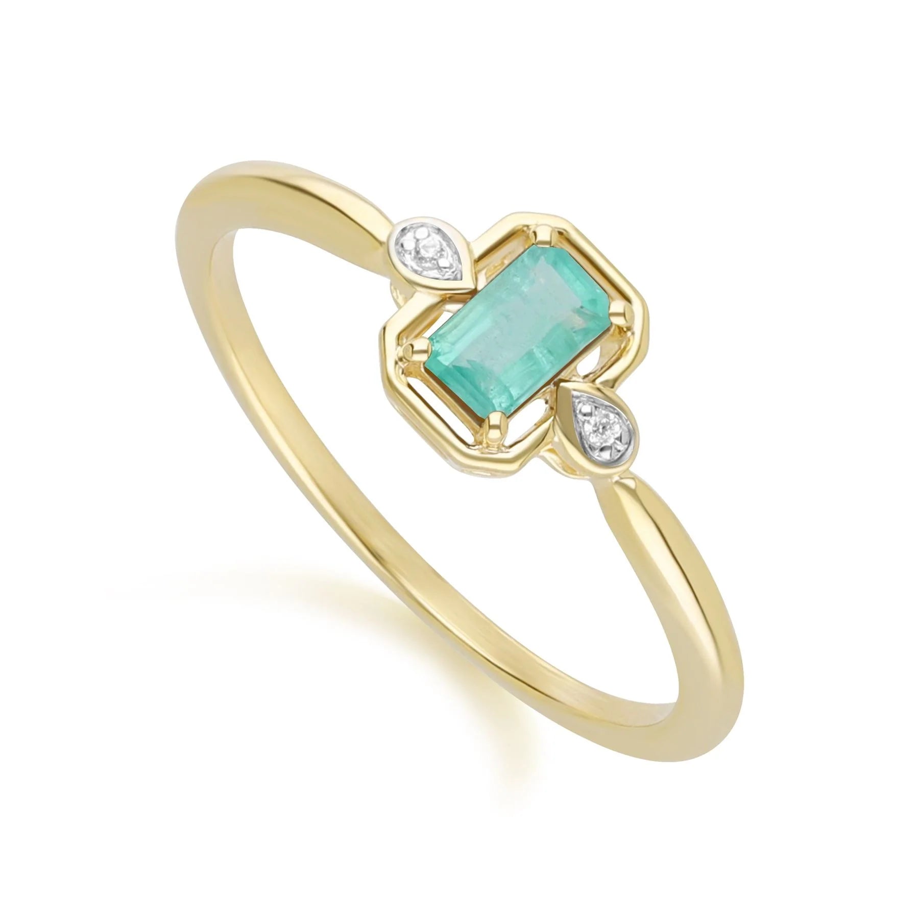 Lumina Emerald-Cut Ring (Ruby Edition)