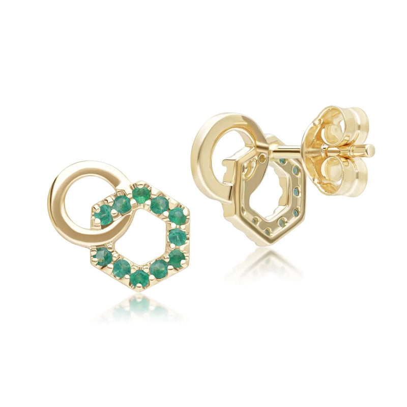 Apex Interlock Stud Earrings (Ruby Edition)