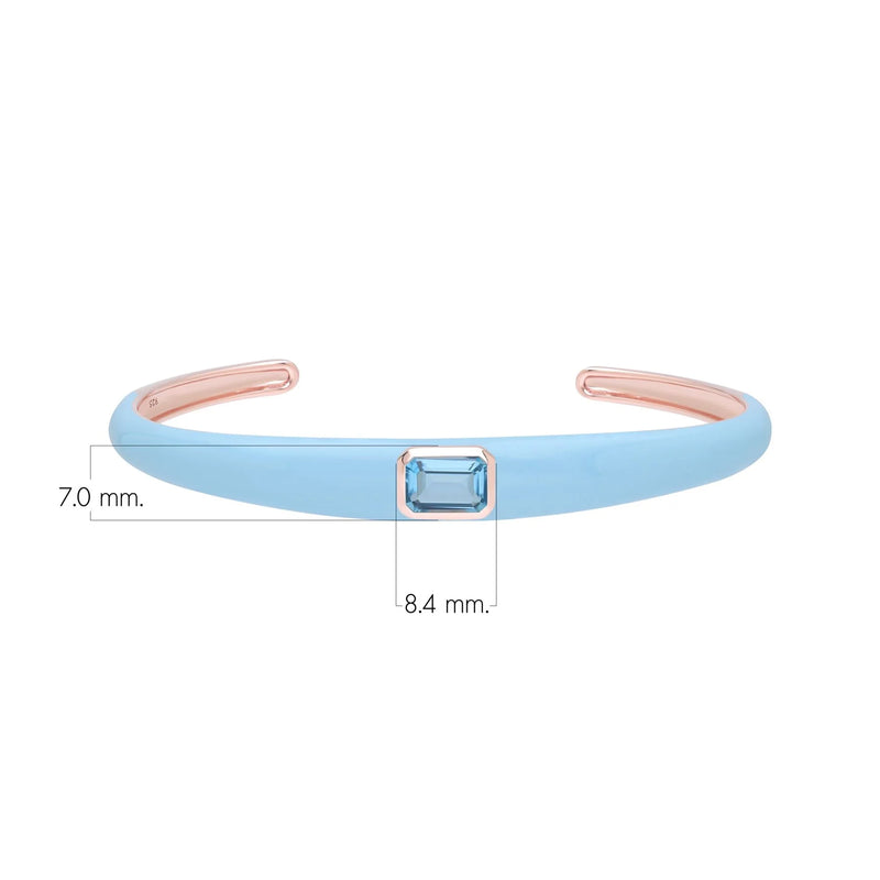 Azure Arc Cuff Bracelet