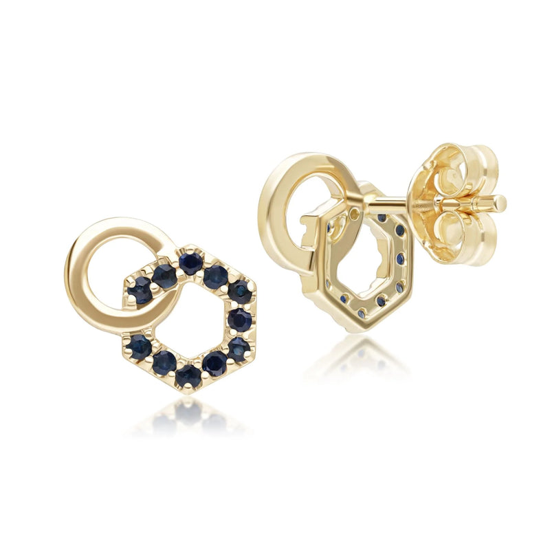 Apex Interlock Stud Earrings (Ruby Edition)