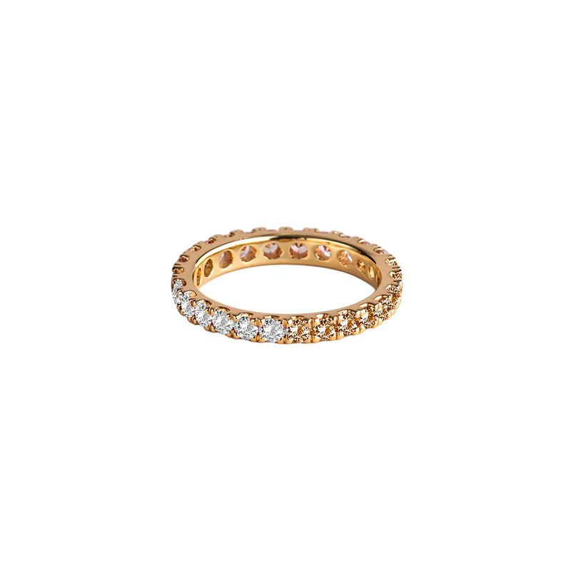 white candy pave eternity (gold)