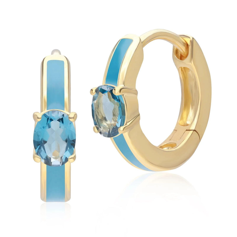 Azure Arc Baguette Huggie Earrings (Lavender Edition)
