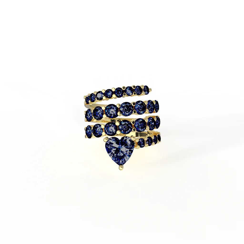 Infinite Heart Spiral Ring (GOLD)
