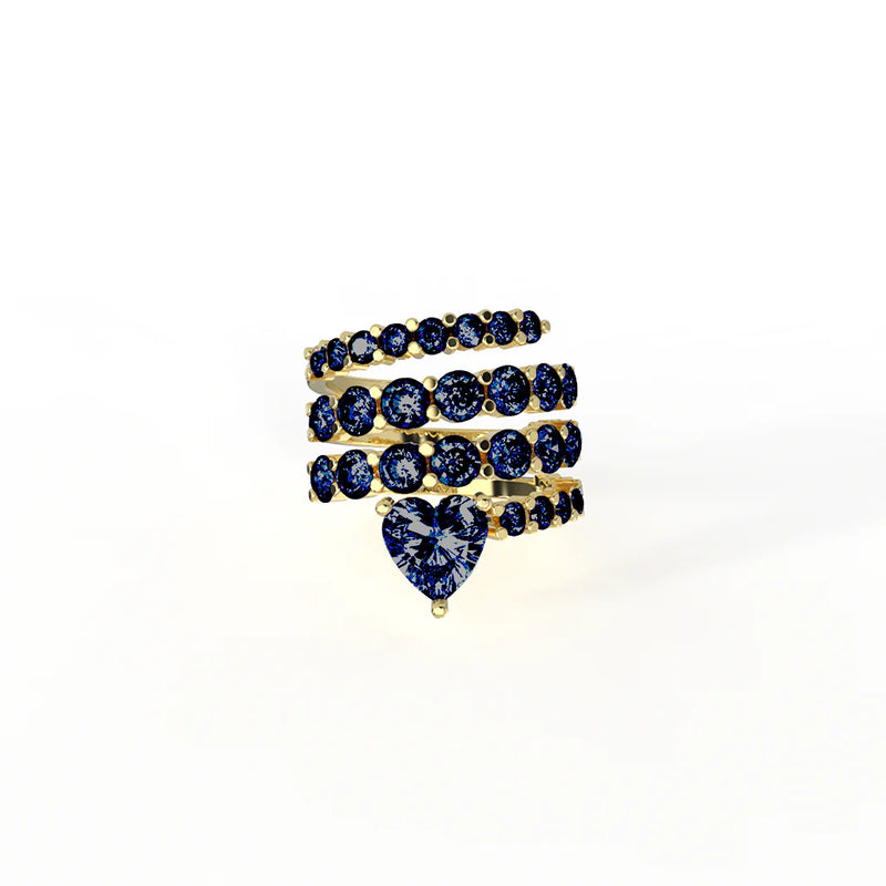 Infinite Heart Spiral Ring (GOLD)