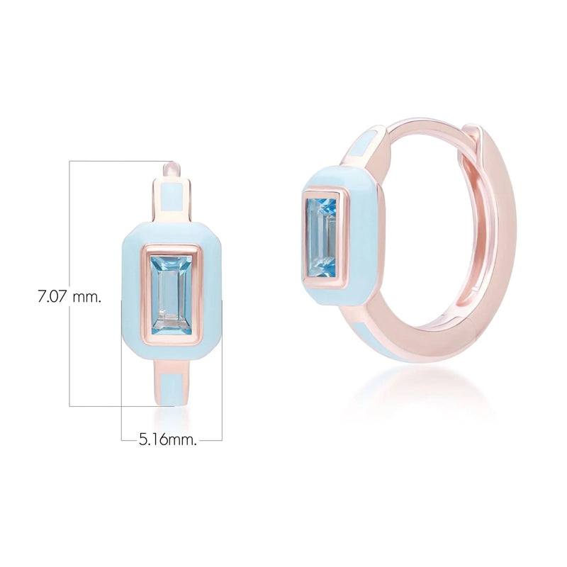 Azure Arc Baguette Huggie Earrings (Lavender Edition)
