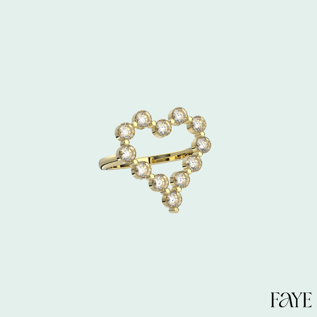 Heart Halo Ring
