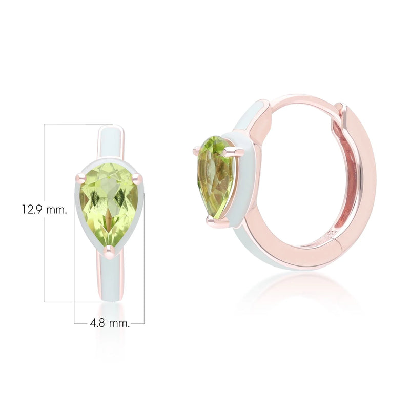 Aura Pear Huggie Earrings (Olive Edition)