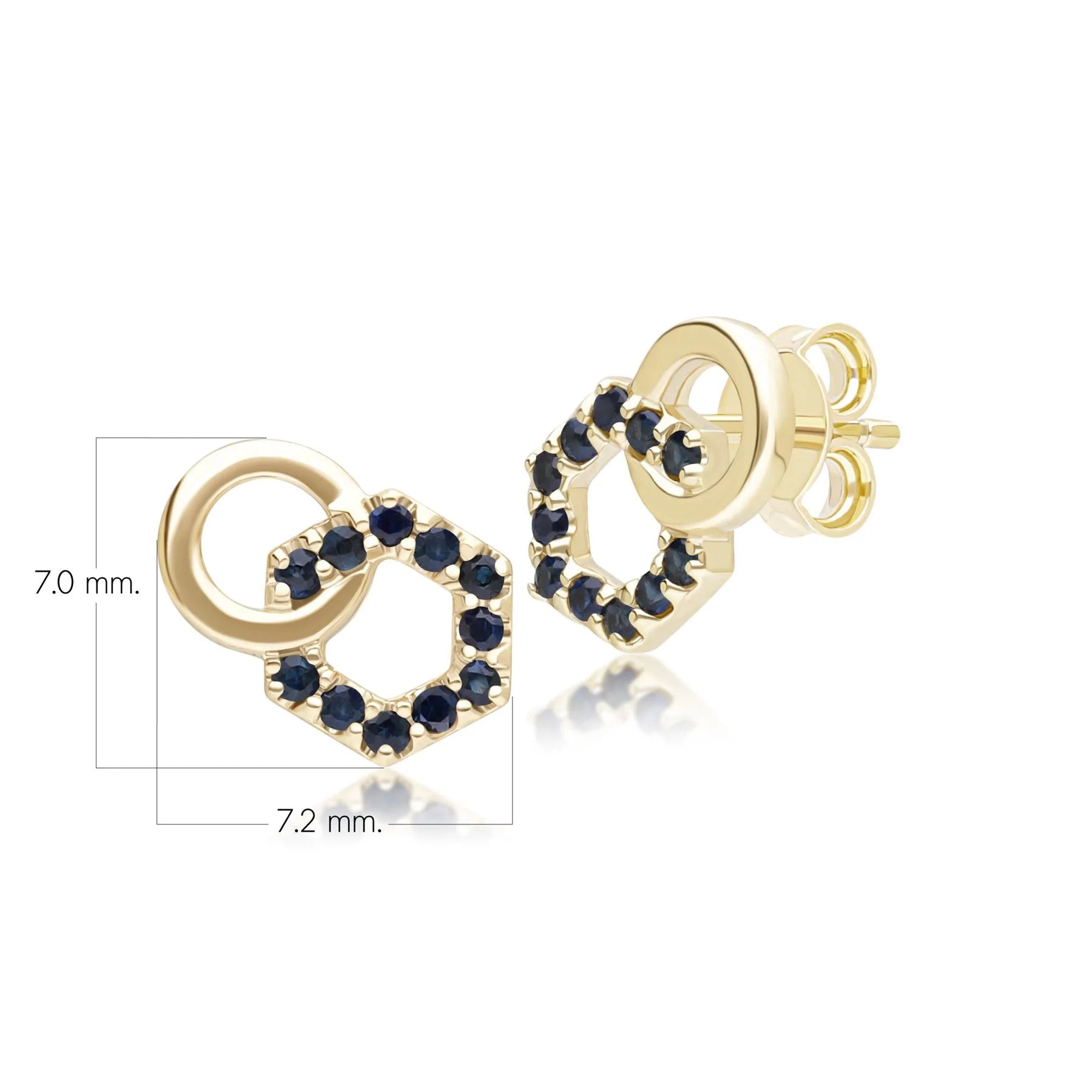 Apex Interlock Stud Earrings (Emerald Edition)