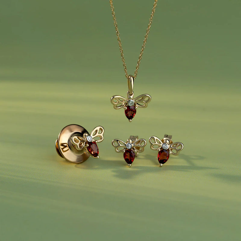 Lumina Butterfly Pendant (Garnet Edition)