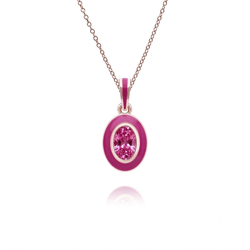 Lumina Emerald-Cut Enamel Pendant Necklace (Mint Green Edition)