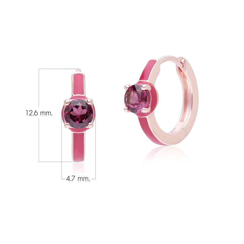 Chroma Orb Huggie Earrings (Fuchsia Edition)