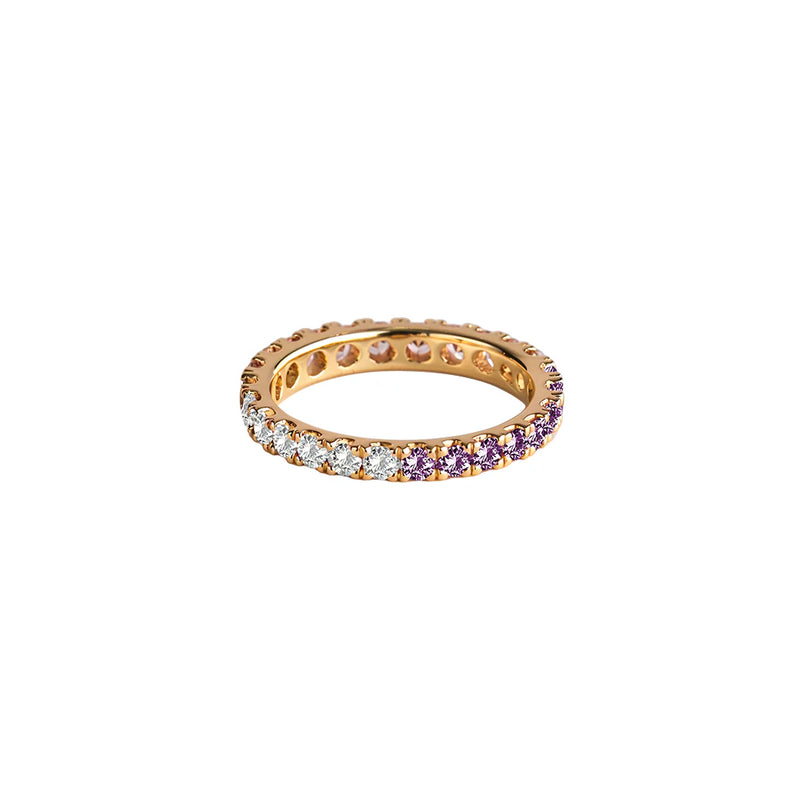 white candy pave eternity (gold)