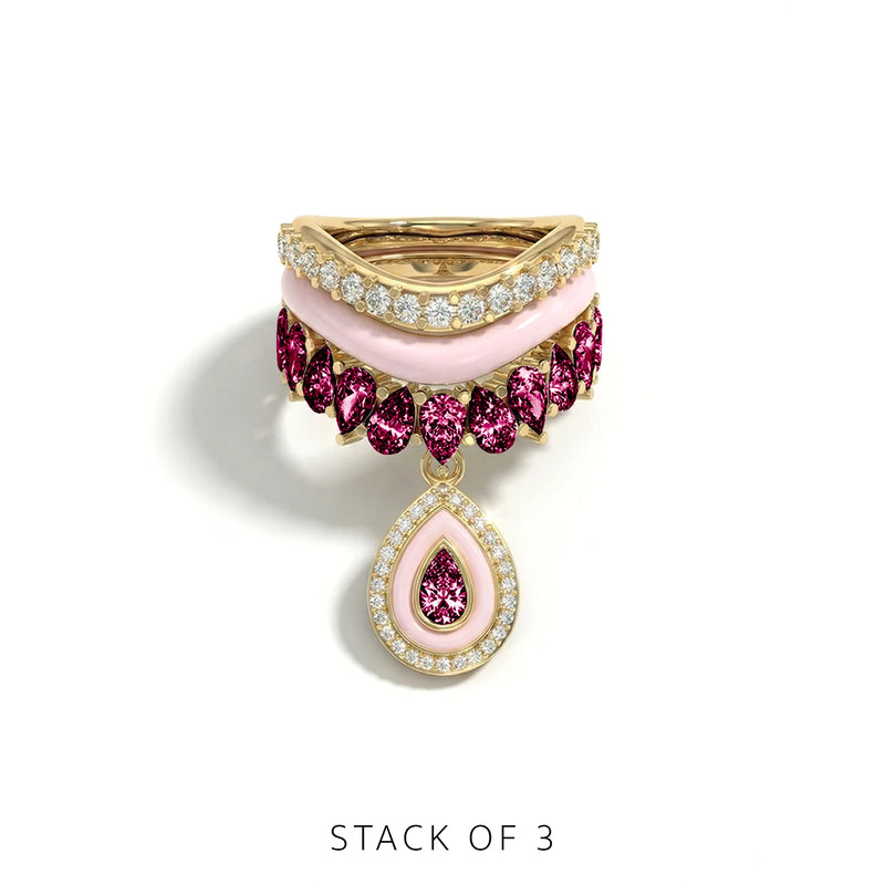 Varna-Volt-Gold Trio Ring Stack