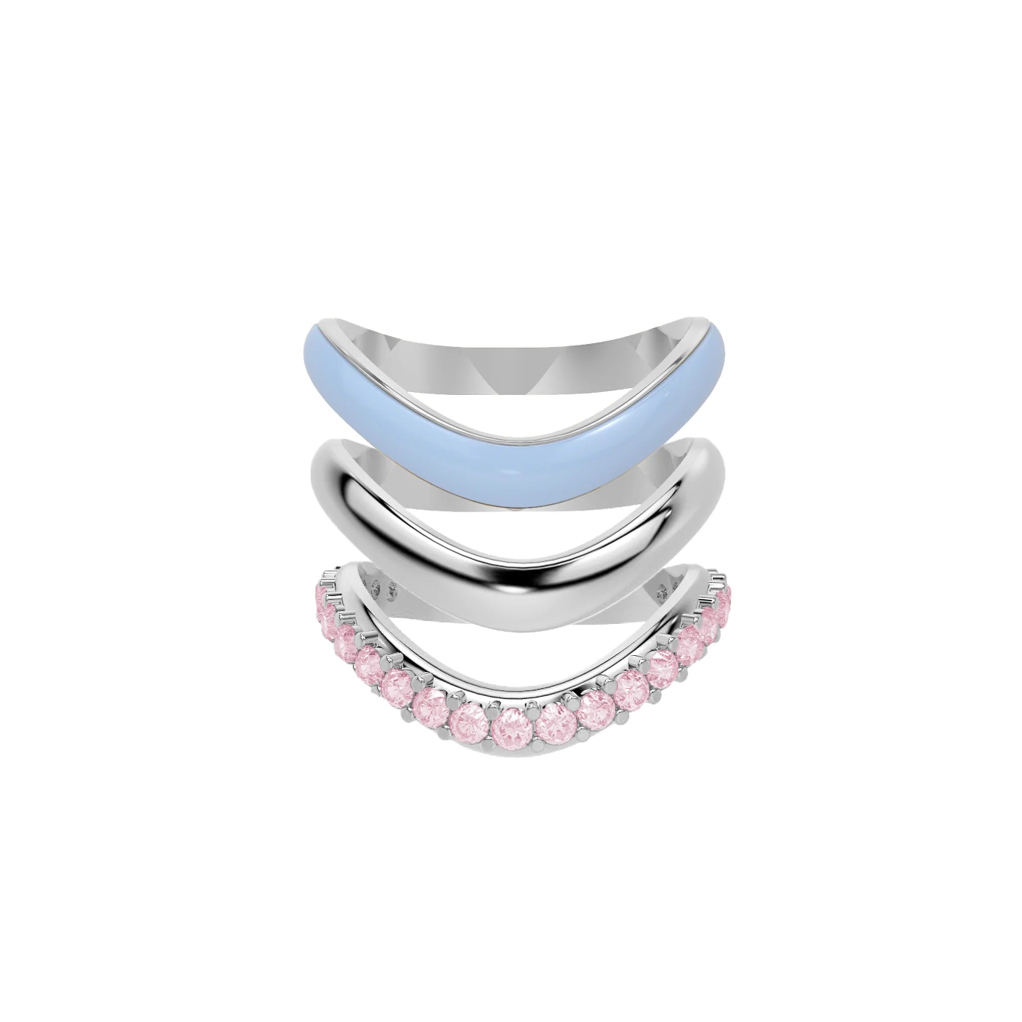 The Sugar Echo-Silver (Set of 3)