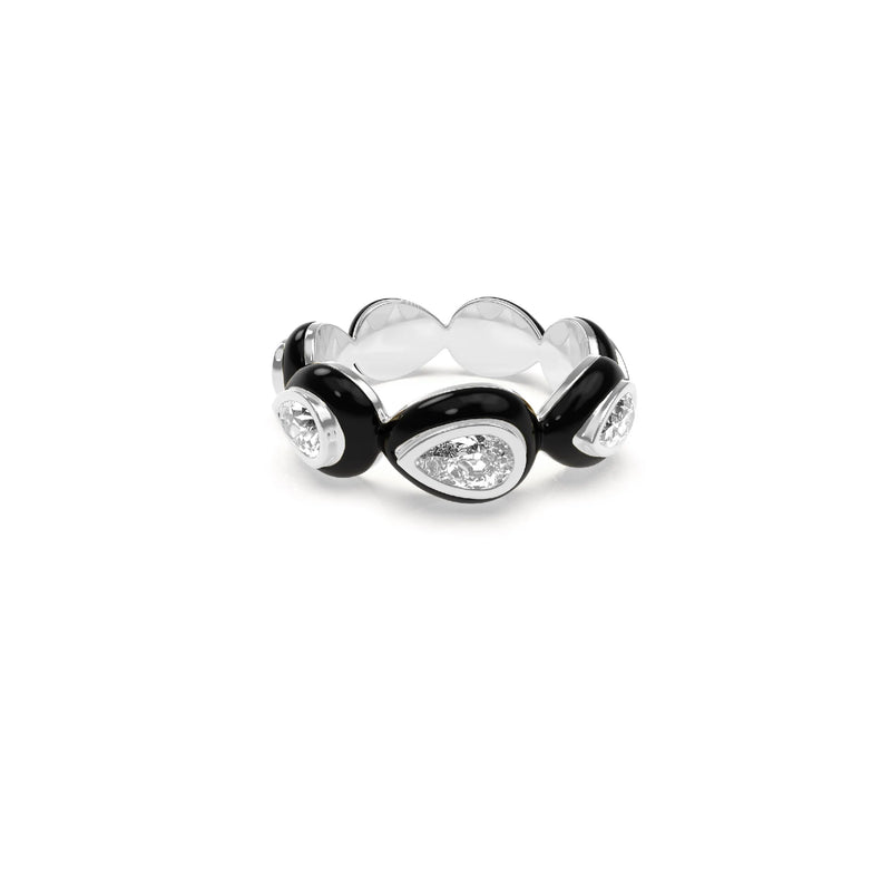 Liquid Tide Teardrop Ring (SILVER)