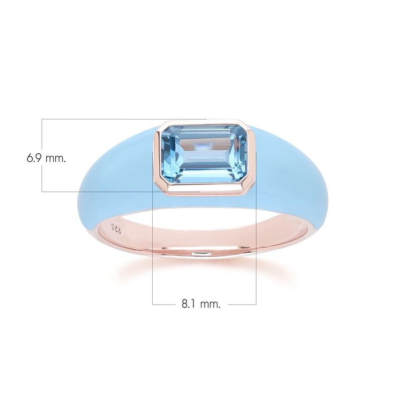 Azure Arc Baguette Dome Ring (Sky Edition)