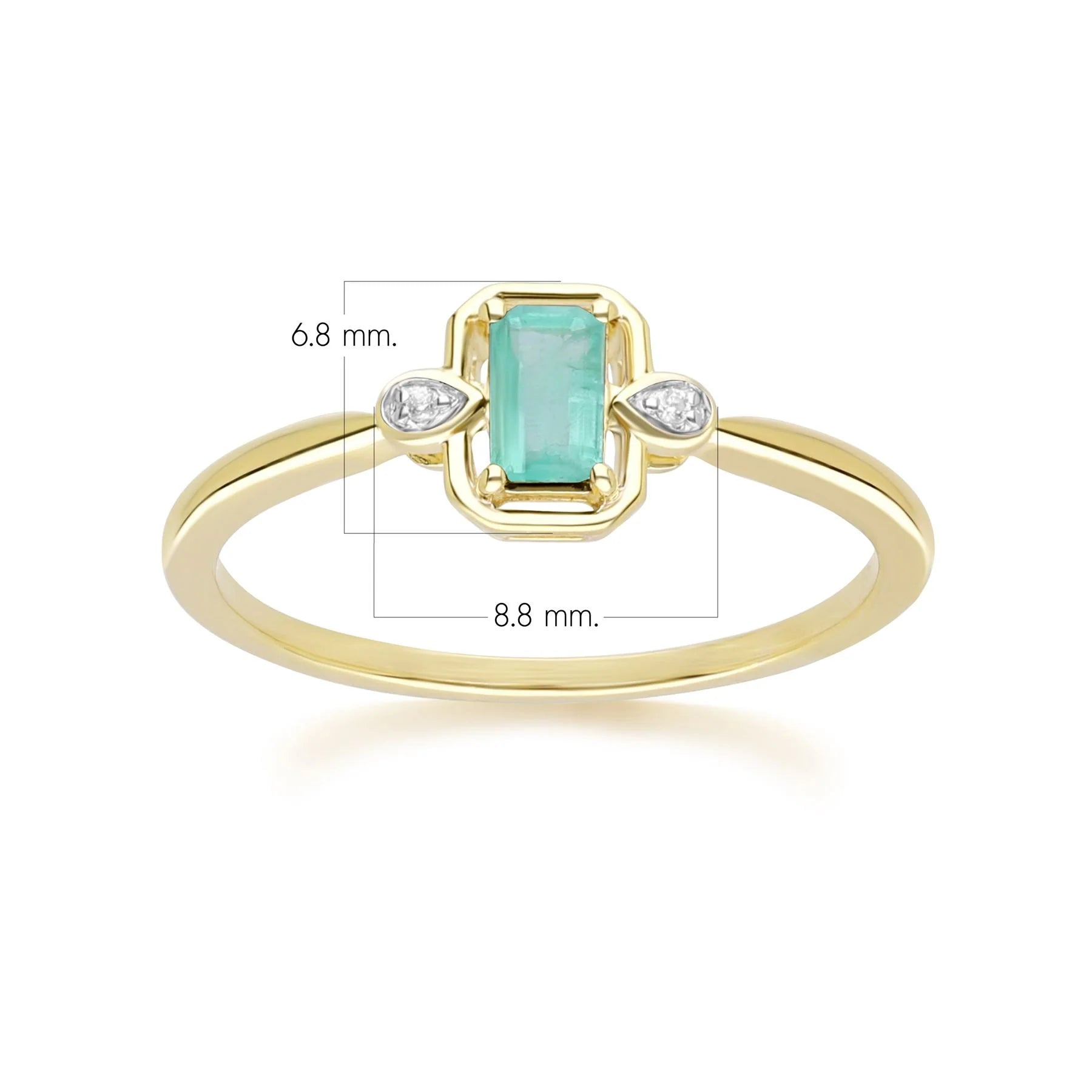 Lumina Emerald-Cut Ring (Ruby Edition)
