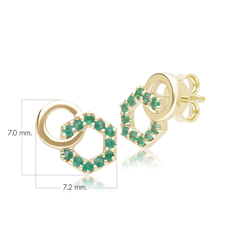 Apex Interlock Stud Earrings (Sapphire Edition)