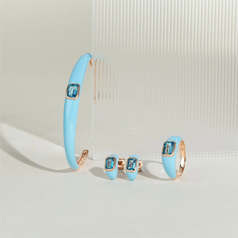 Azure Arc Cuff Bracelet