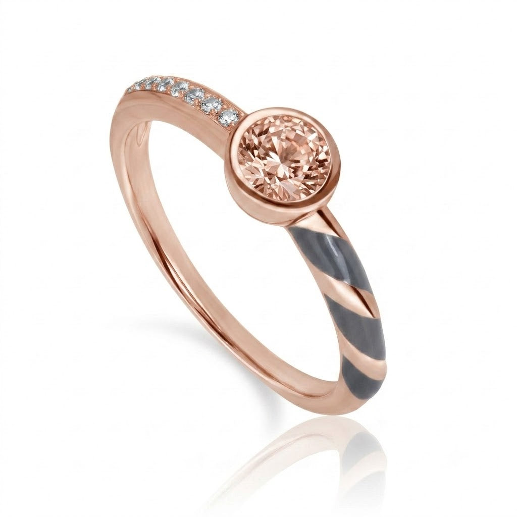 Lumina Pear-Cut Enamel Ring (Sky Blue Edition)