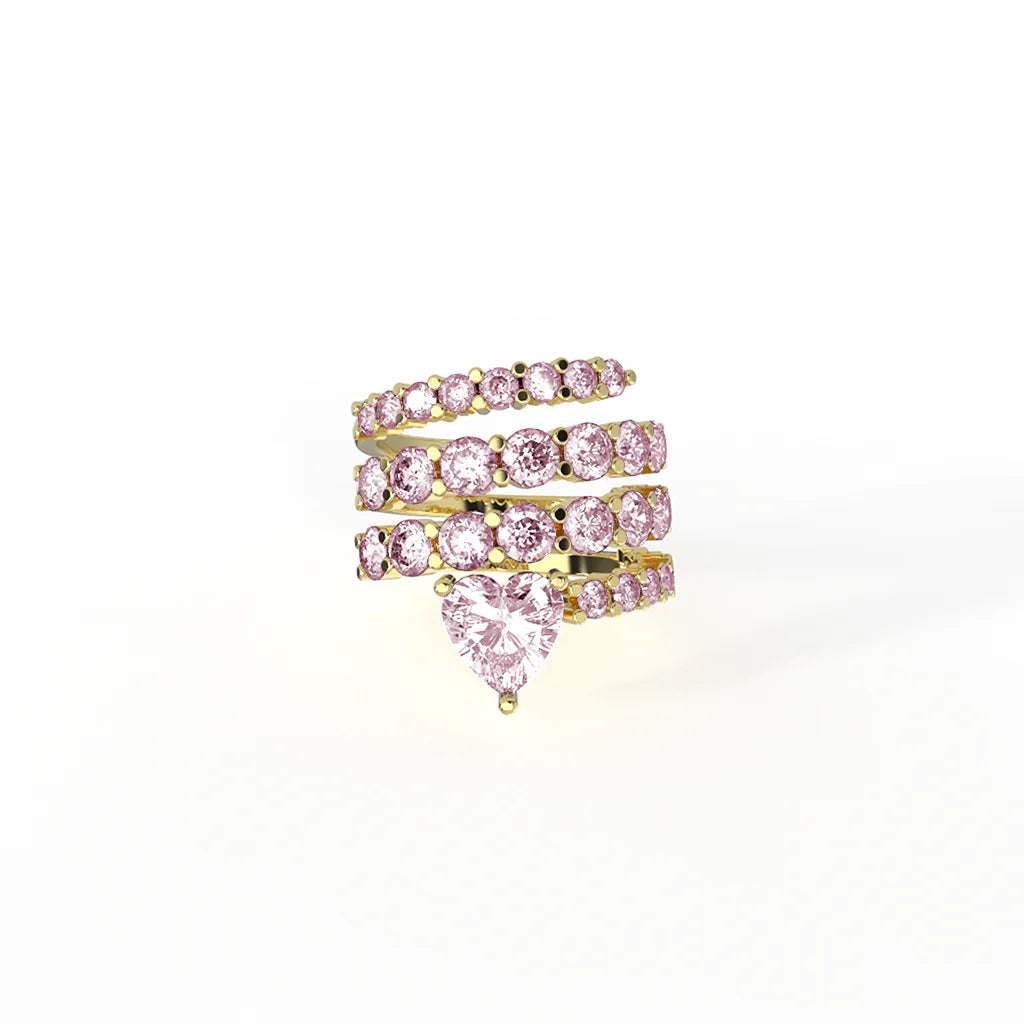 Infinite Heart Spiral Ring (GOLD)