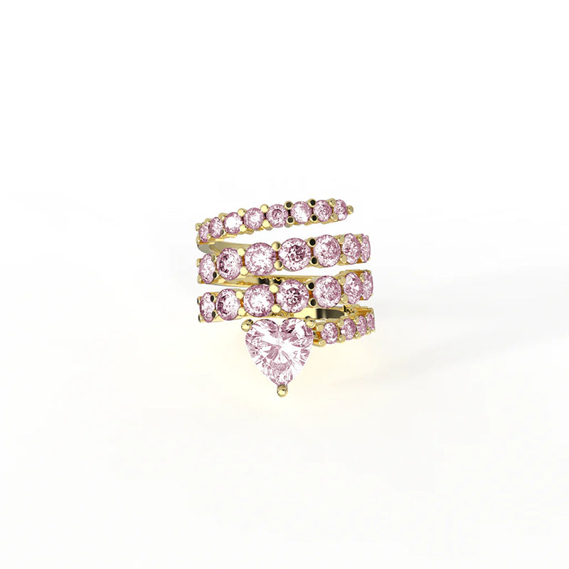 Infinite Heart Spiral Ring (GOLD)
