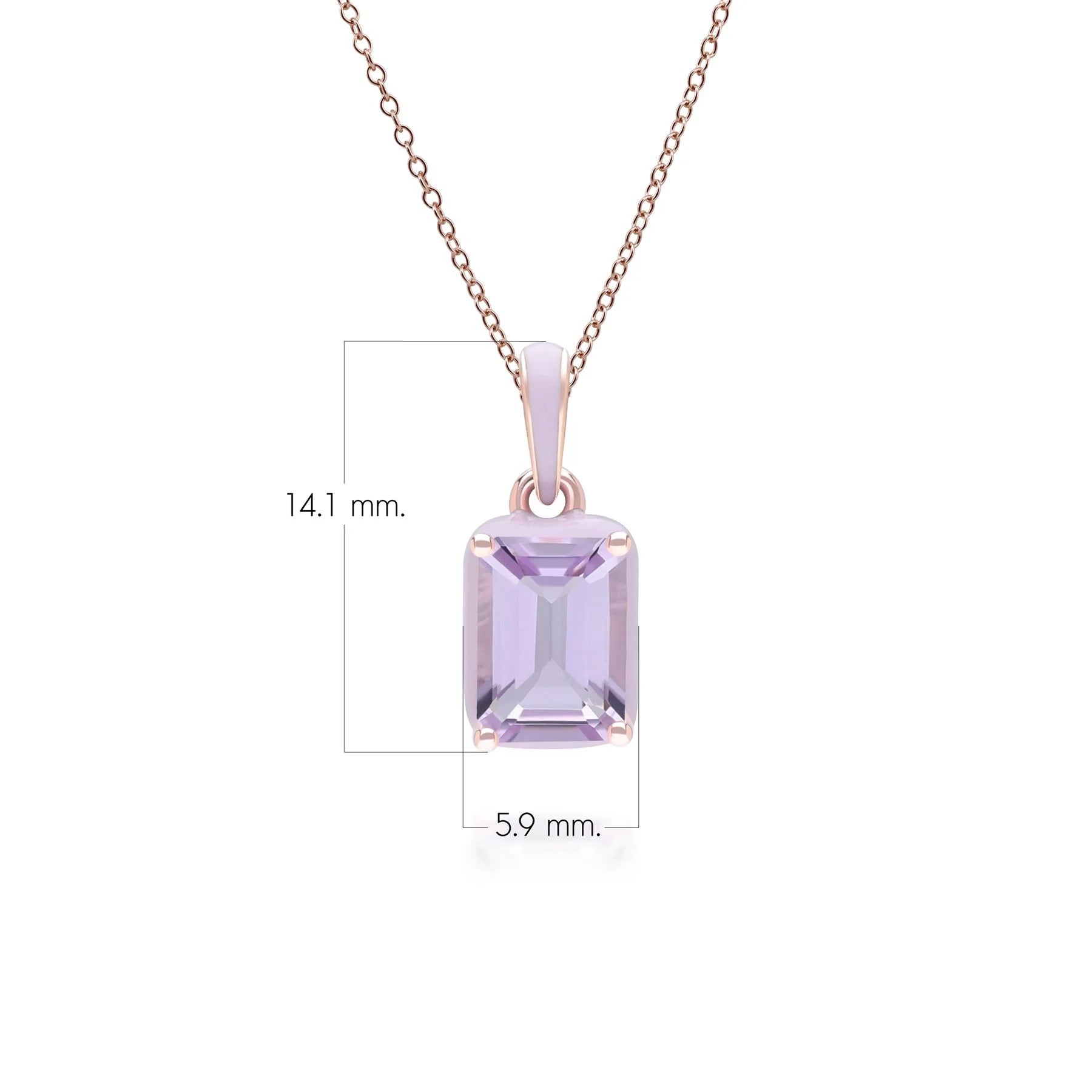 Aura Baguette Pendant (Lavender Edition)